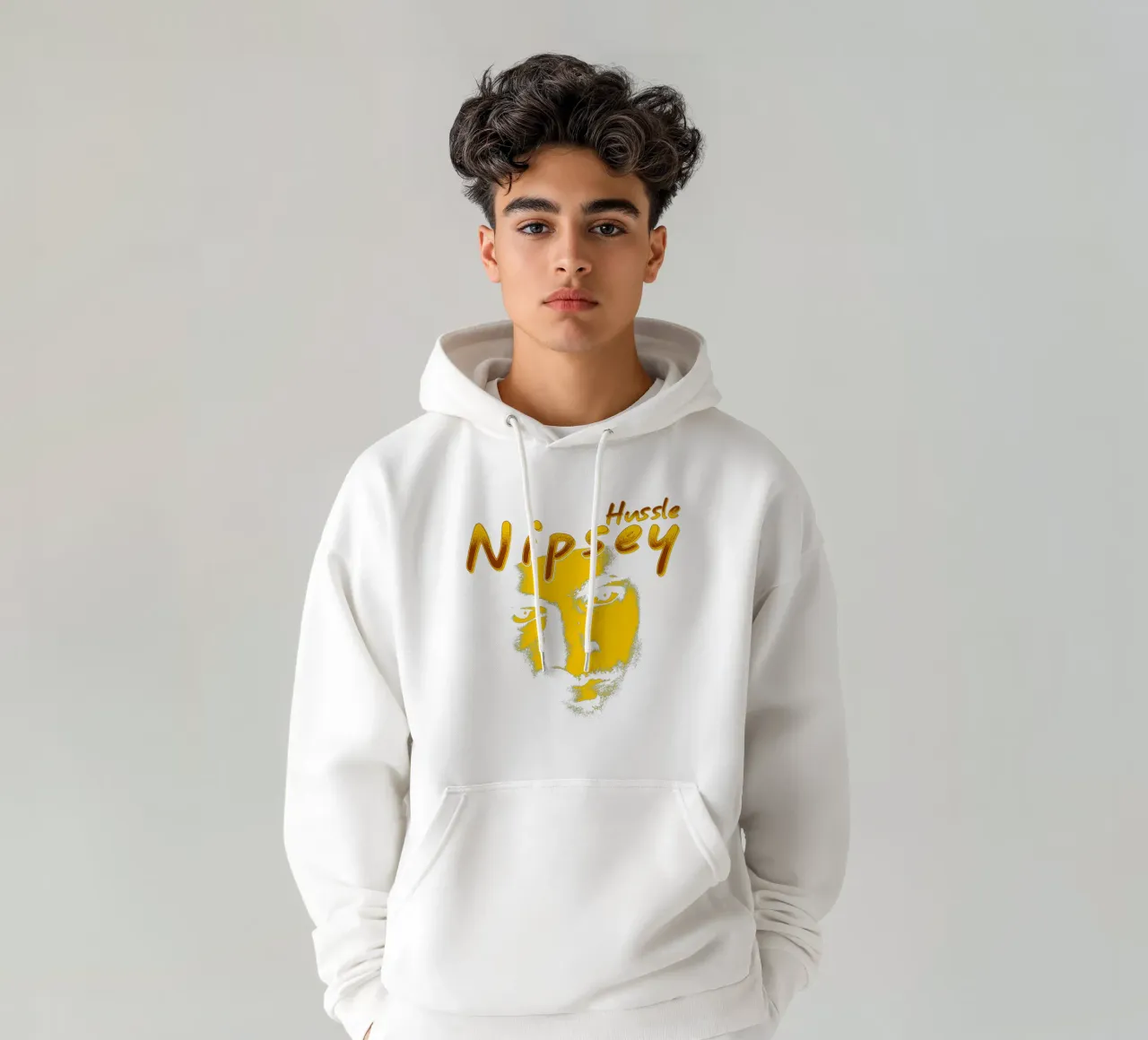 Volto Silhouette Nipsey Hussle felpa con cappuccio da mannys_artt