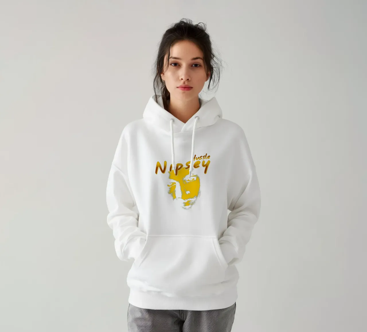 Volto Silhouette Nipsey Hussle felpa con cappuccio da mannys_artt