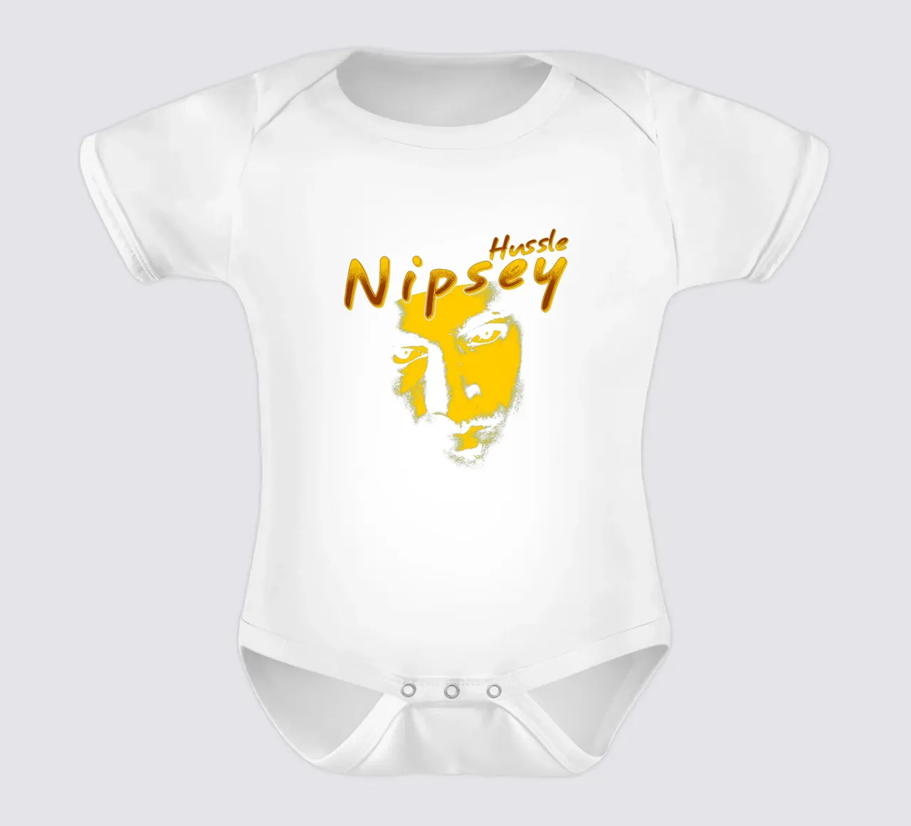 Silhouet Gezicht Nipsey Hussle babyrompertje korte mouwen van mannys_artt