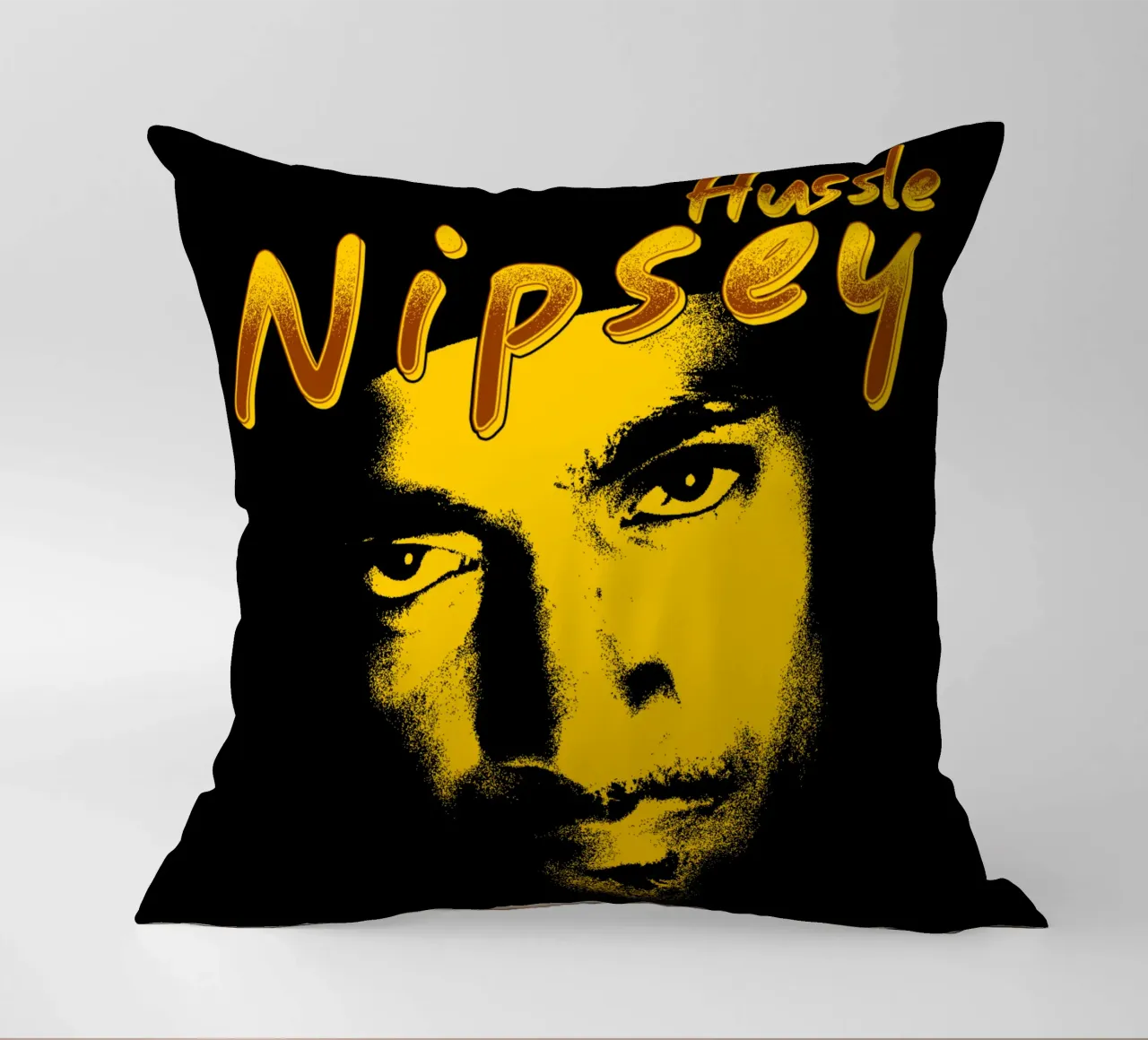 Volto Silhouette Nipsey Hussle cuscino da mannys_artt