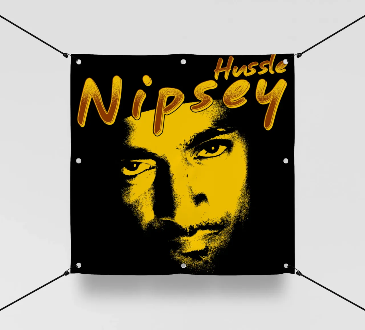 Volto Silhouette Nipsey Hussle telo in pvc da mannys_artt