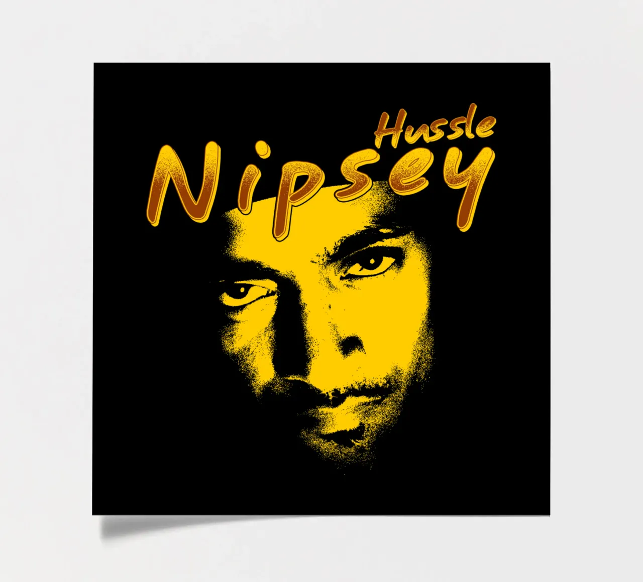 Silhouette Face Nipsey Hussle Stickerbogen von mannys_artt