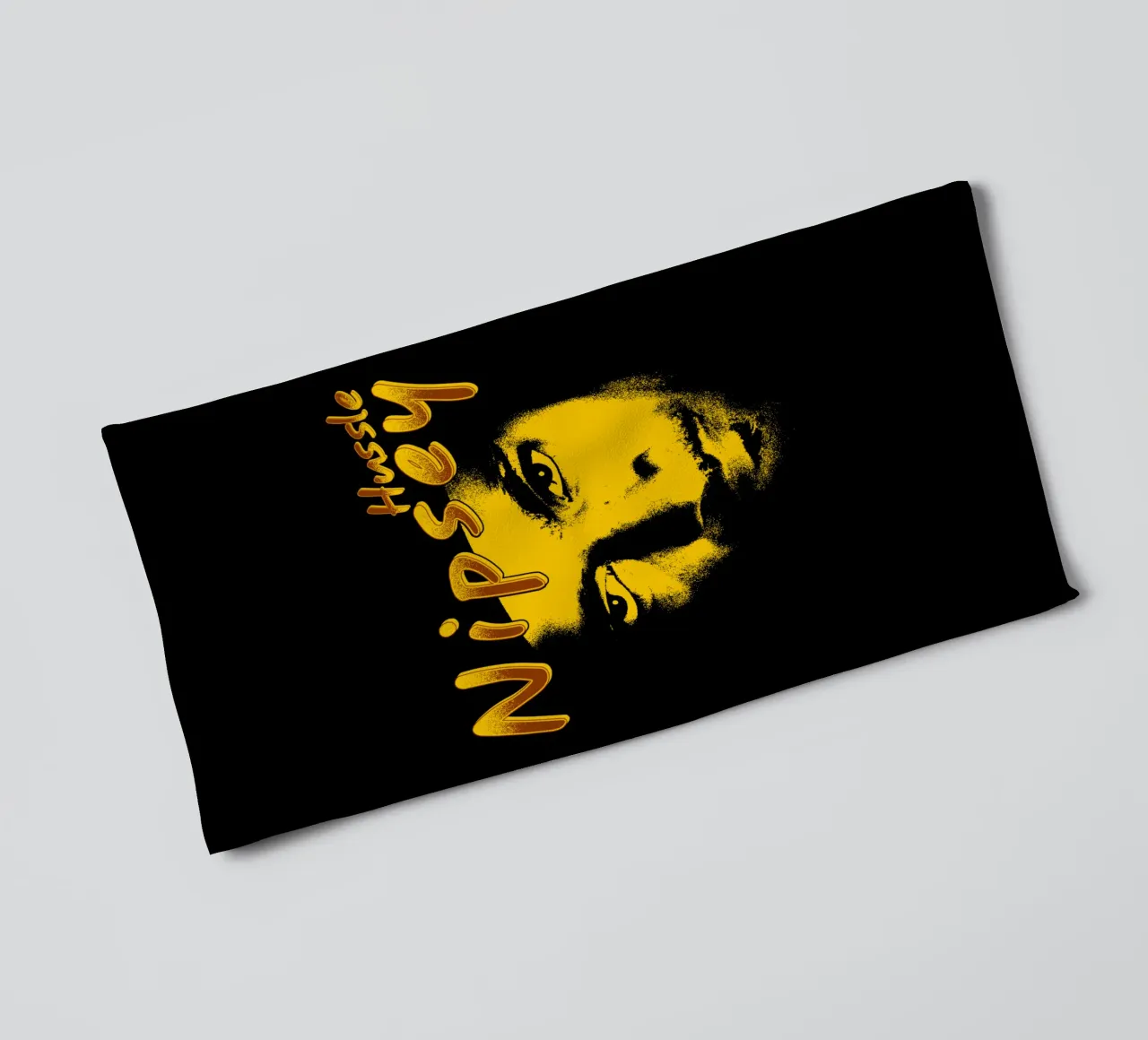 Silhouette Face Nipsey Hussle towel by mannys_artt