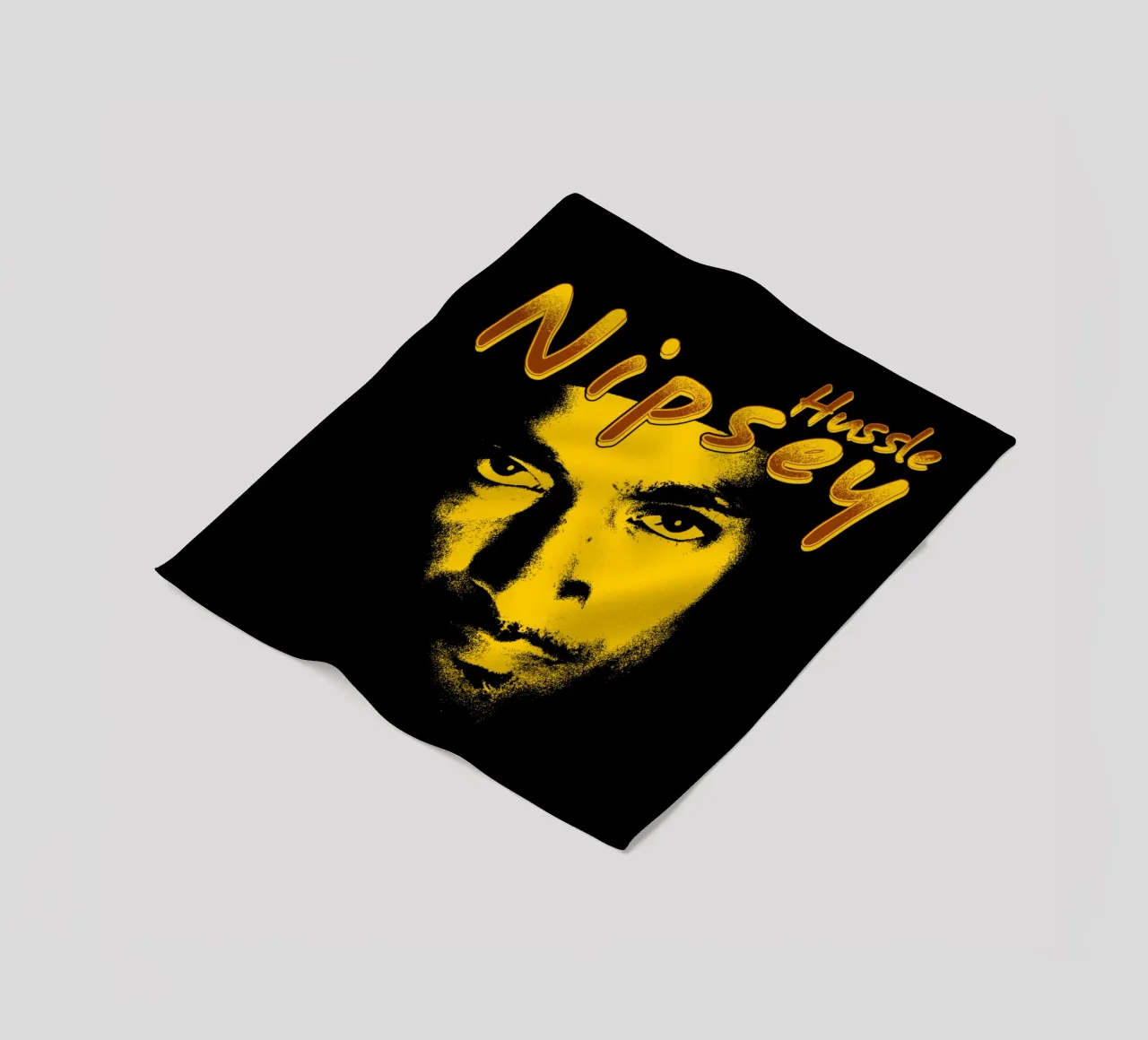 Volto Silhouette Nipsey Hussle coperta in pile da mannys_artt