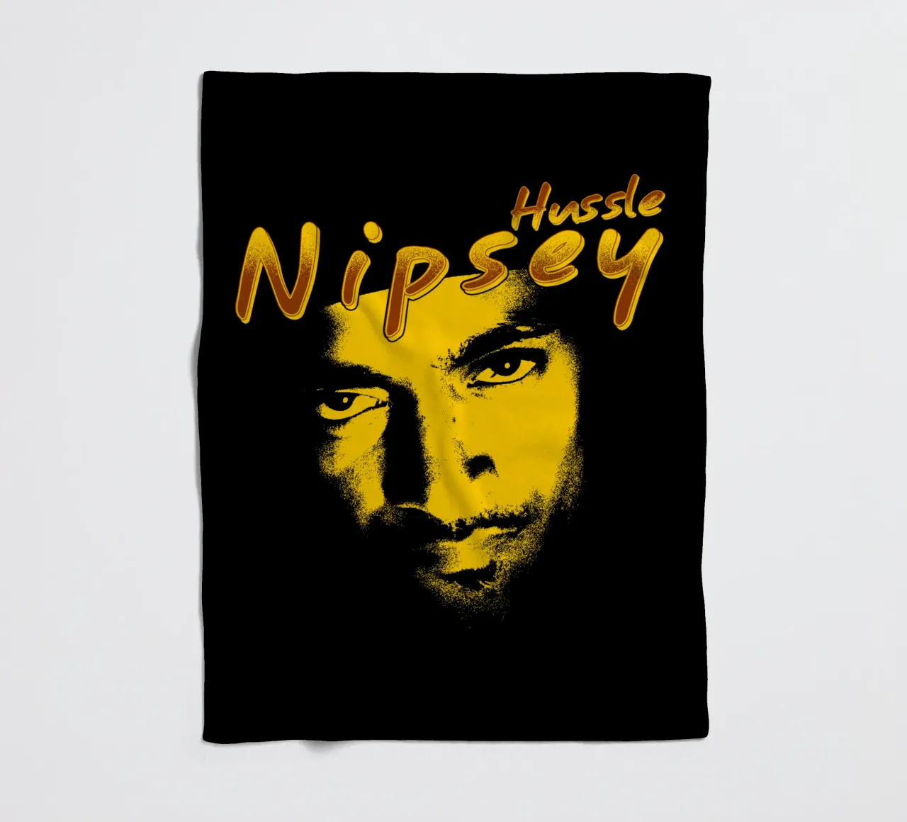 Volto Silhouette Nipsey Hussle coperta in pile da mannys_artt