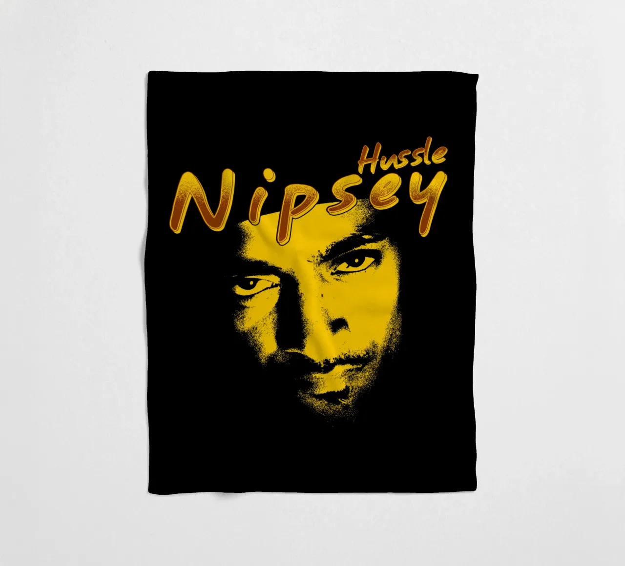 Volto Silhouette Nipsey Hussle coperta in pile da mannys_artt