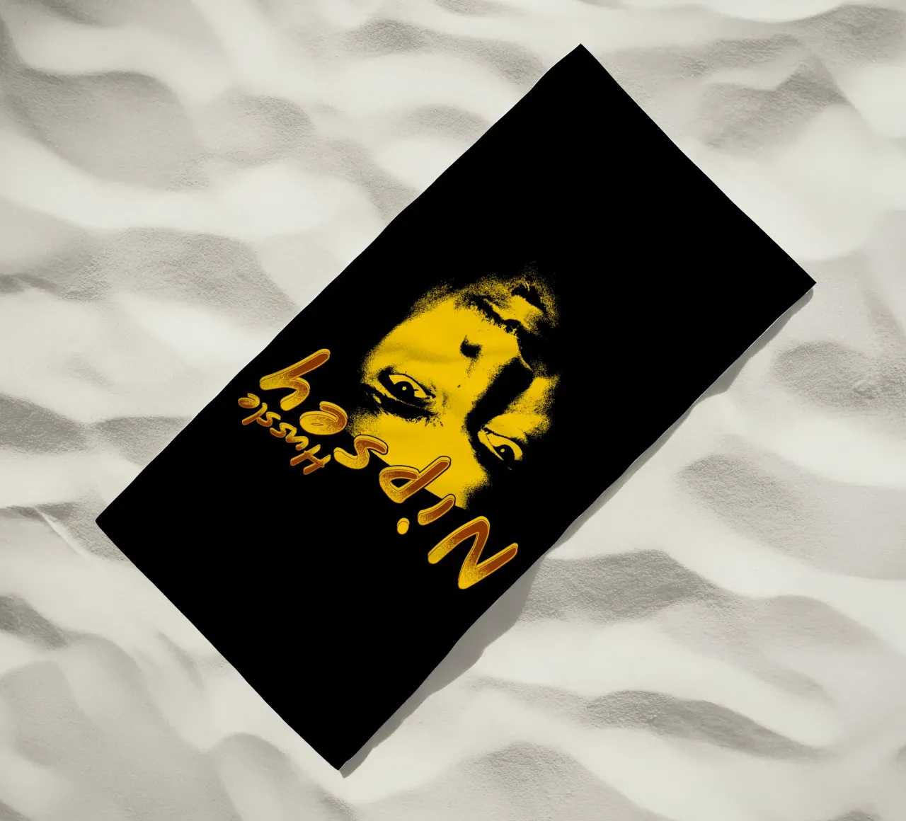 Volto Silhouette Nipsey Hussle telo mare da mannys_artt