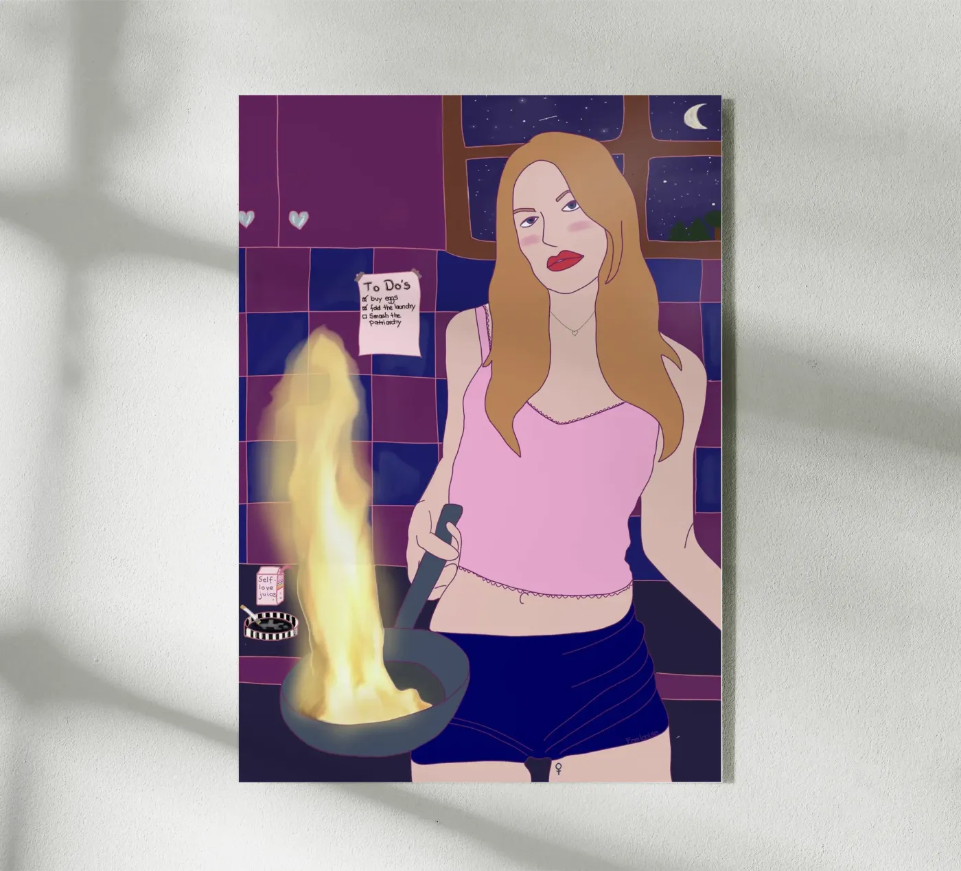 Dinner is ready plexiglass da Femlouise.illustrations