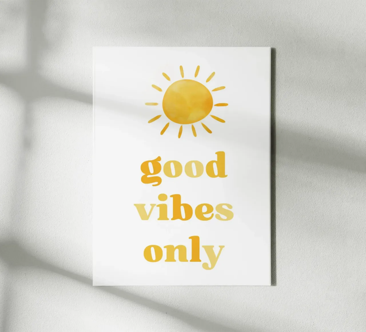 Good vibes only Leinwand mit Schattenfugenrahmen von PinkCandyWalls