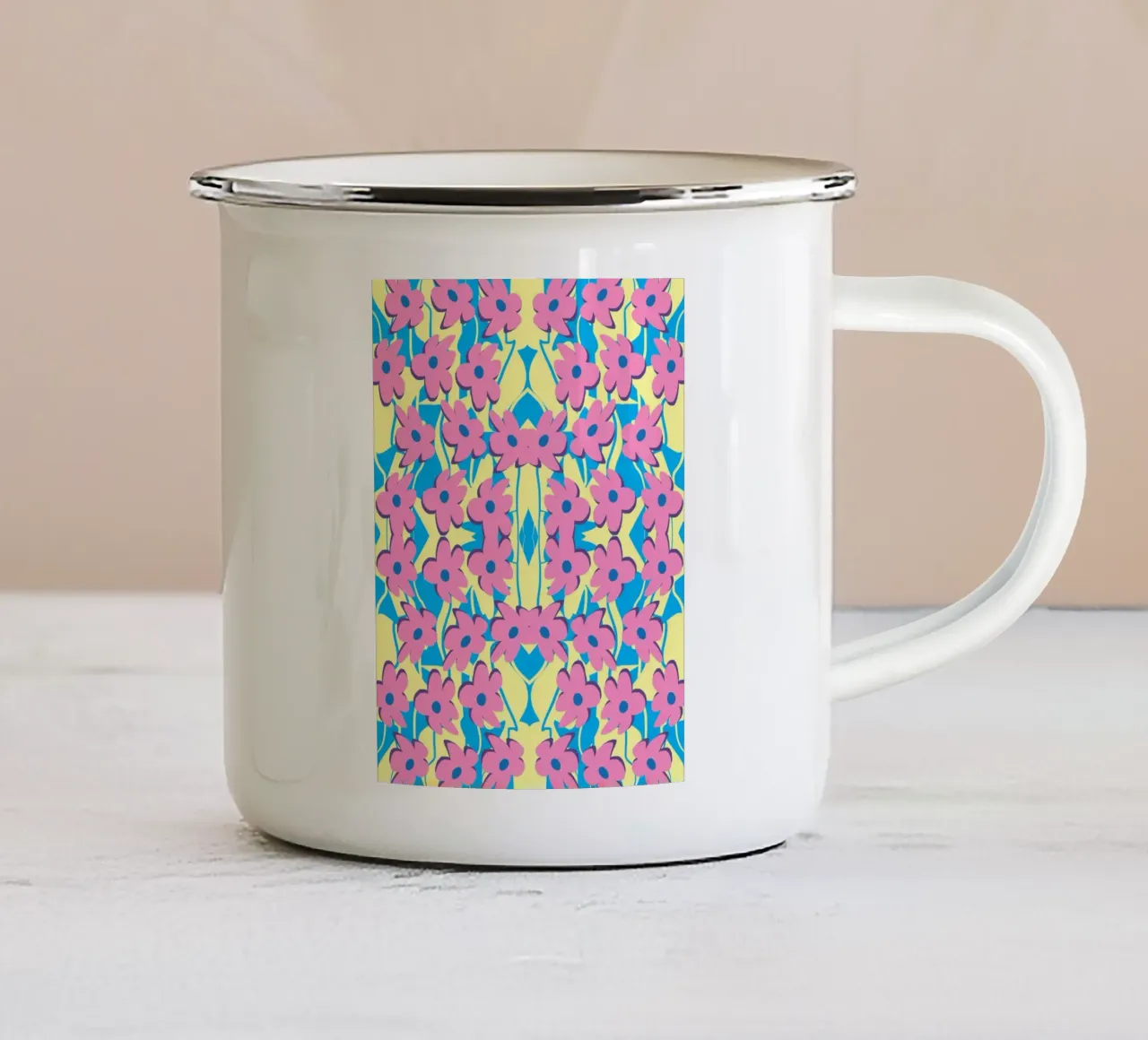 Fiore tazza in smalto da Little Dean