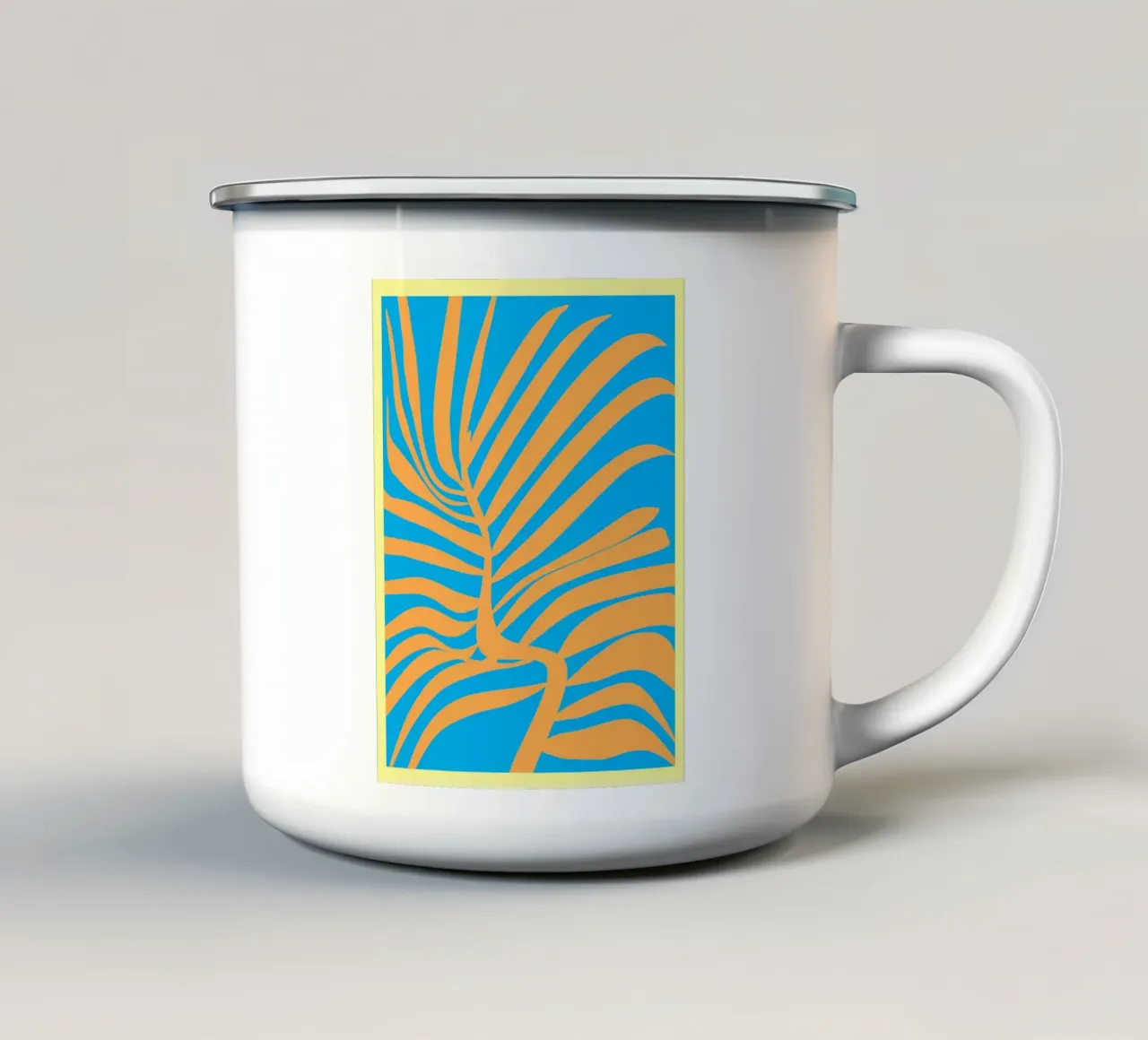 Foglia di palma in uscita tazza in smalto da Little Dean