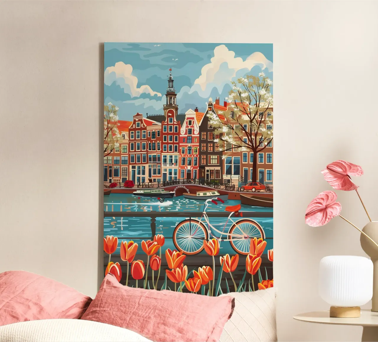 Amsterdam Netherlands canvas van Travelstudio