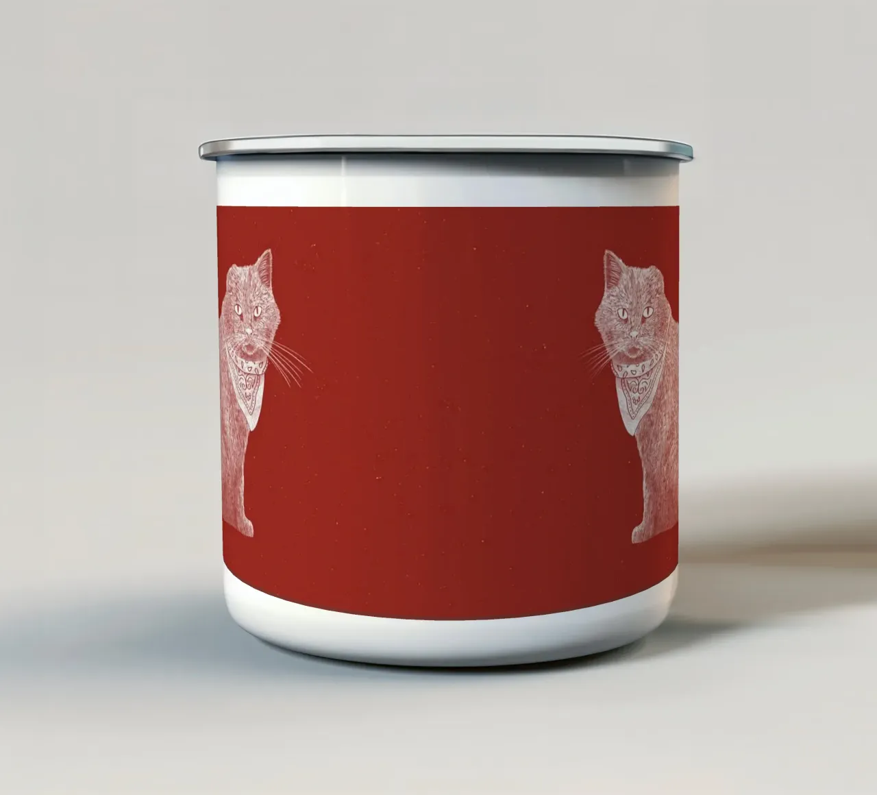 The Badass Bandit Cat tazza in smalto da AnyoneCanYeehaw