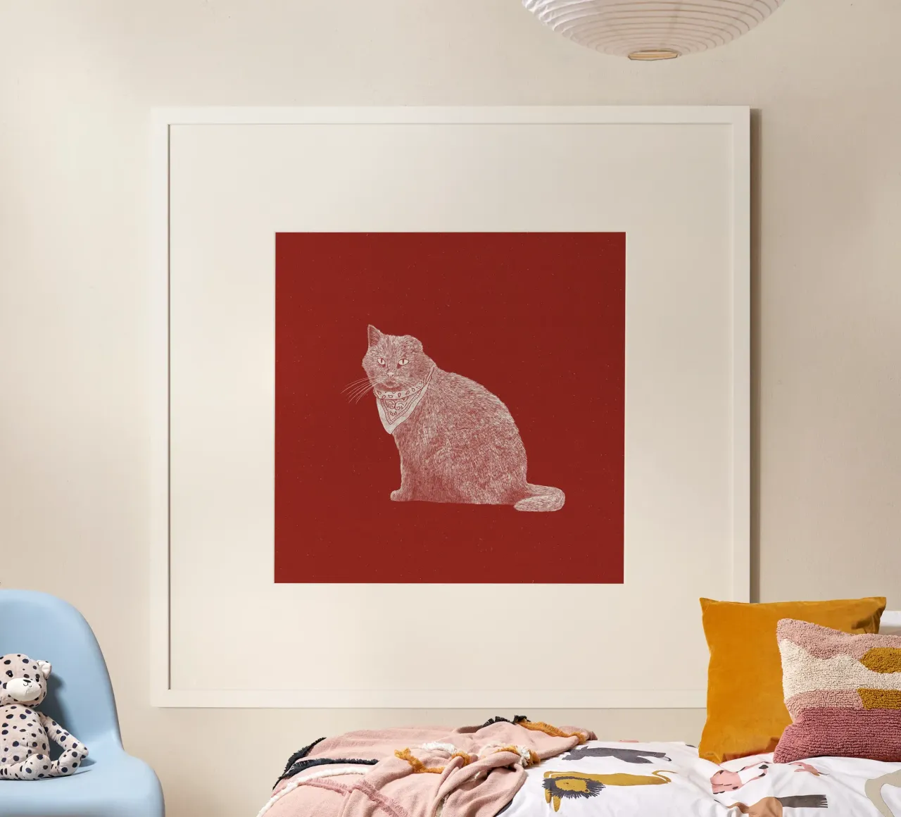 The Badass Bandit Cat poster con telaio in alluminio da AnyoneCanYeehaw
