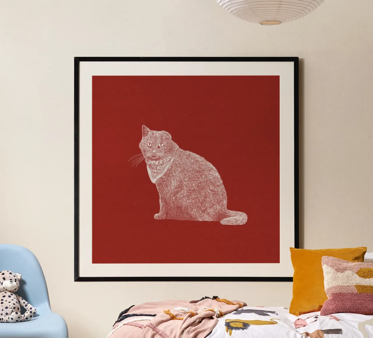 The Badass Bandit Cat poster con telaio in alluminio da AnyoneCanYeehaw