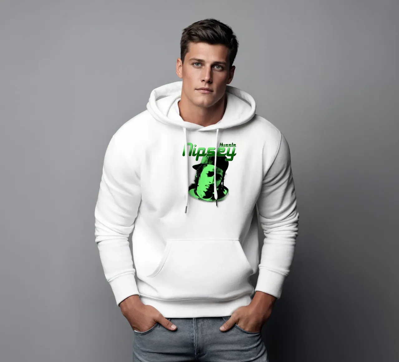 Stile grunge Hip Hop Nipsey hussle felpa con cappuccio da mannys_artt