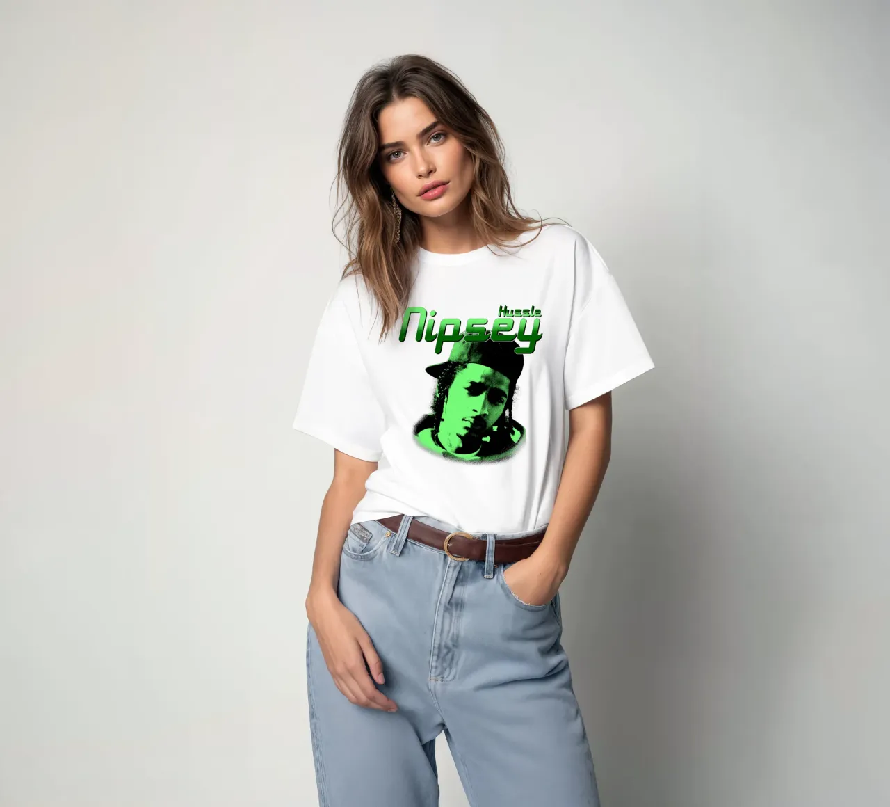 Stile grunge Hip Hop Nipsey hussle t-shirt da mannys_artt