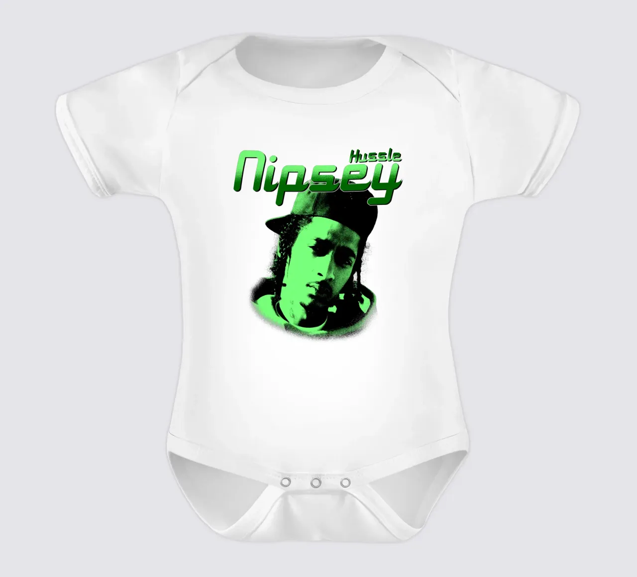 Stile grunge Hip Hop Nipsey hussle body neonato maniche corte da mannys_artt