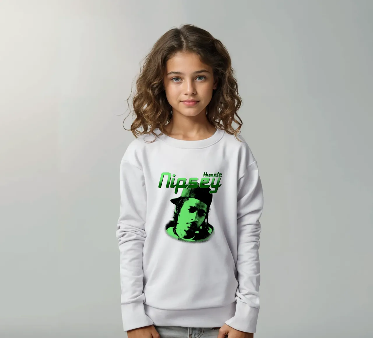 Stile grunge Hip Hop Nipsey hussle felpa bambino da mannys_artt