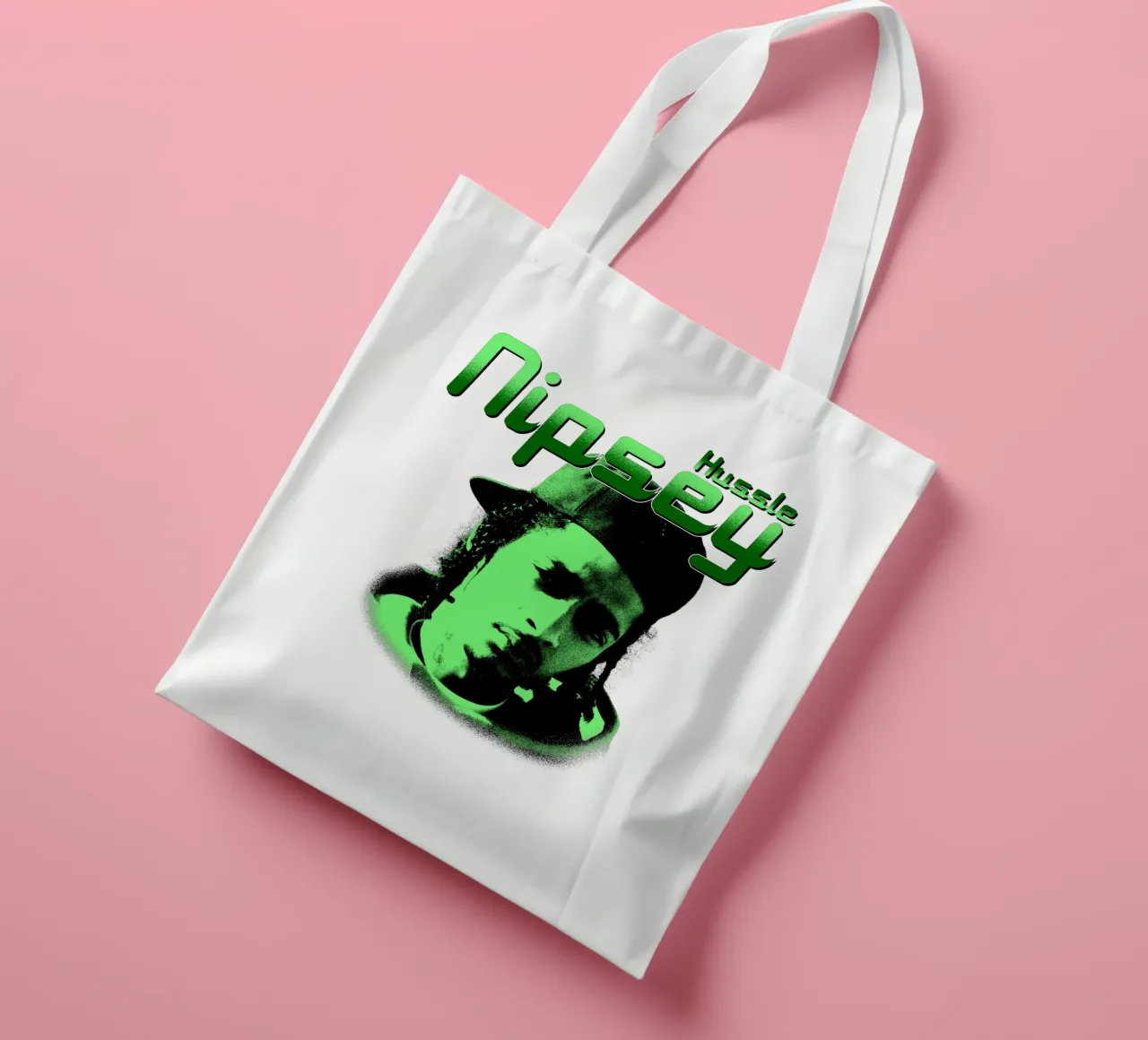 Stile grunge Hip Hop Nipsey hussle borsa in juta da mannys_artt
