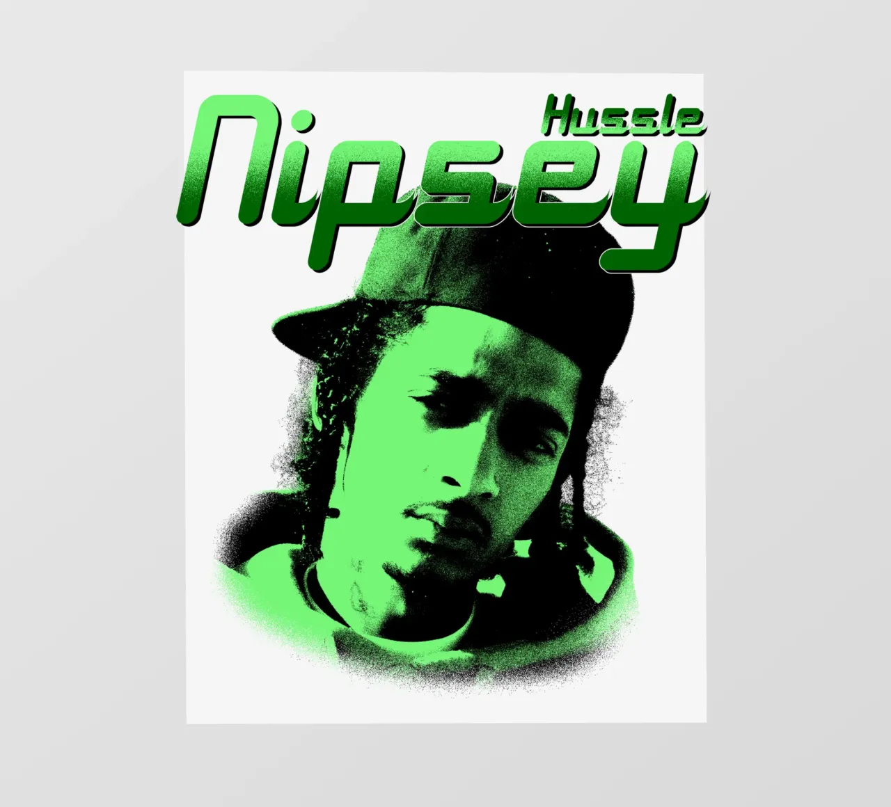 Stile grunge Hip Hop Nipsey hussle telo in pvc da mannys_artt
