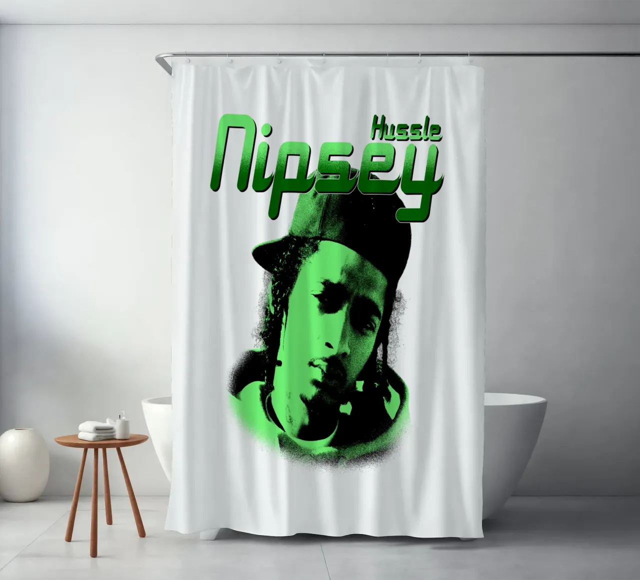 Grunge Style Hip Hop Nipsey hussle Duschvorhang von mannys_artt