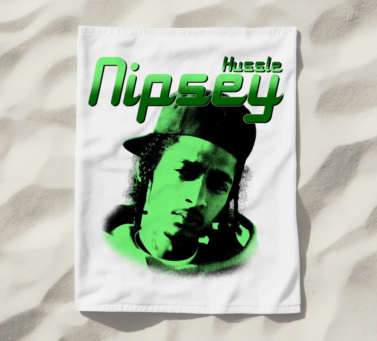 Stile grunge Hip Hop Nipsey hussle telo mare da mannys_artt