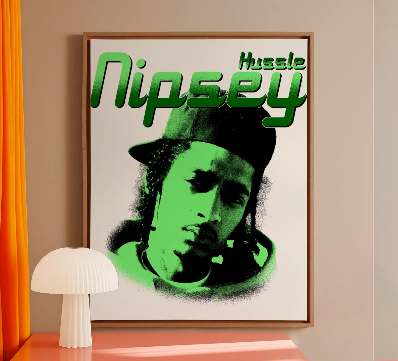Stile grunge Hip Hop Nipsey hussle tela con Cornice a cassetta da mannys_artt