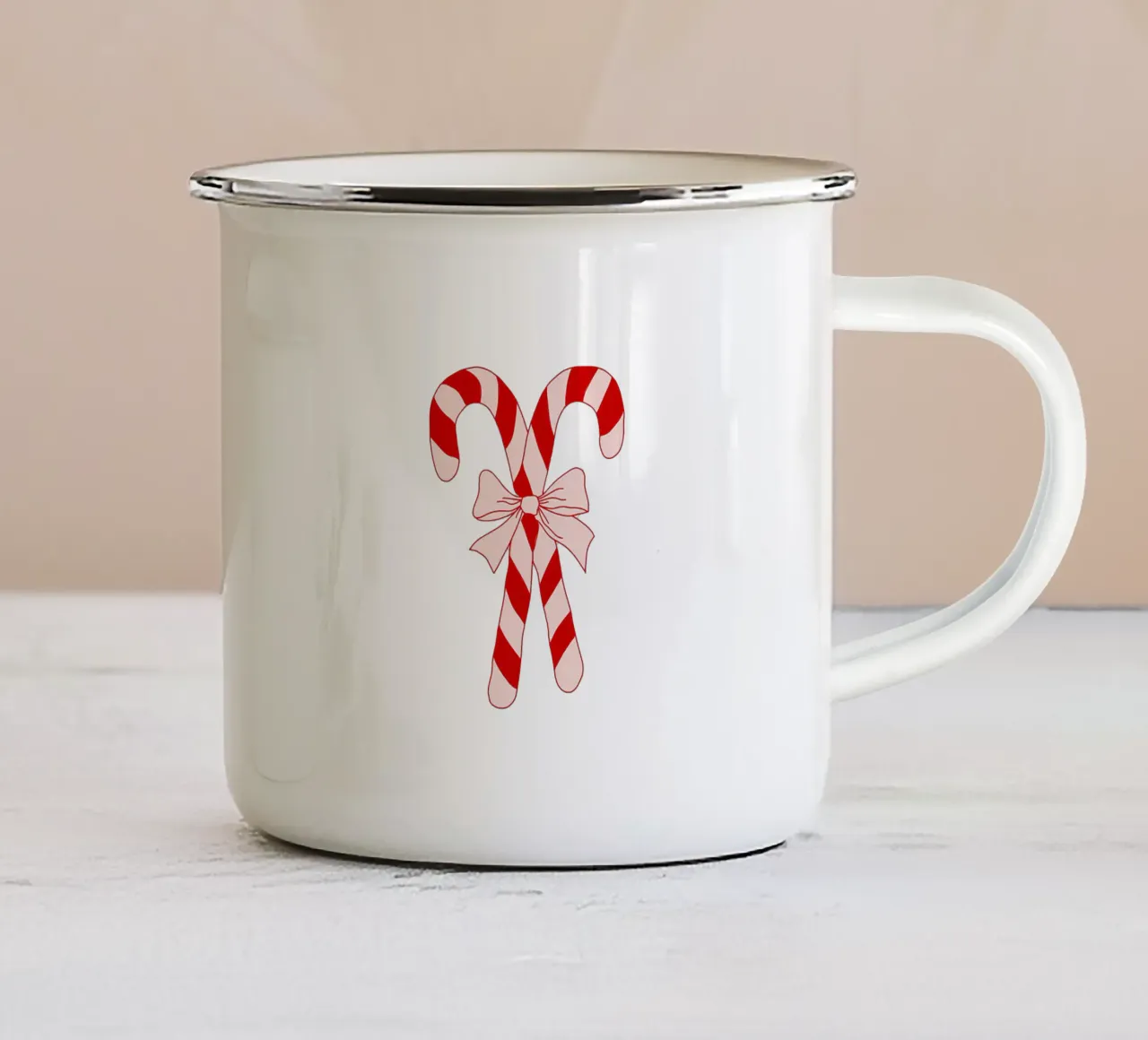 Candy cane tazza in smalto da we line studio - art