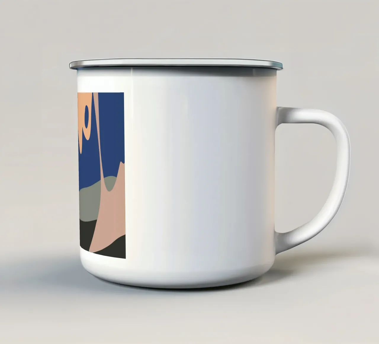 Paesaggio liquido 02 tazza in smalto da Little Dean