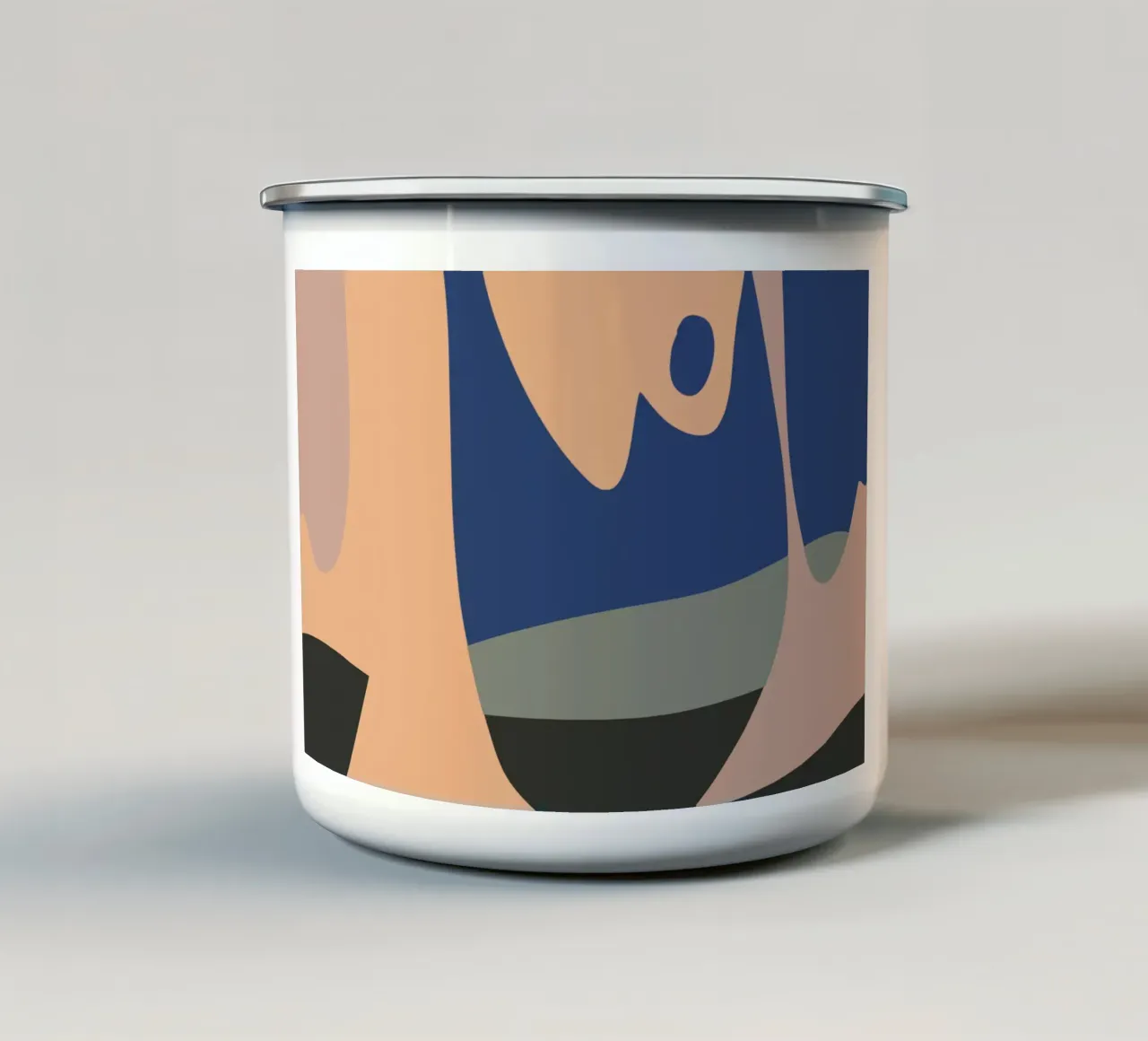 Paesaggio liquido 02 tazza in smalto da Little Dean