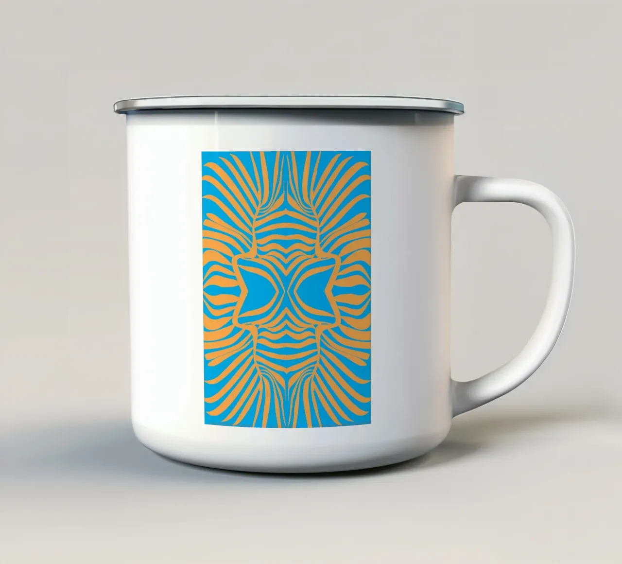 Foglia di palma pop out 04 tazza in smalto da Little Dean