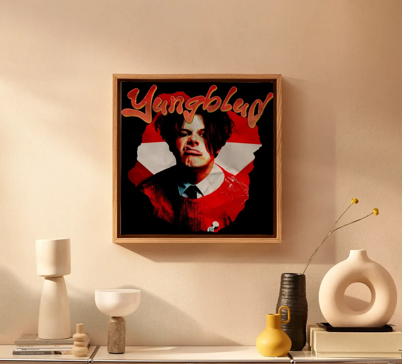 Yungblud Steenban canvas met Baklijst van eliouxence