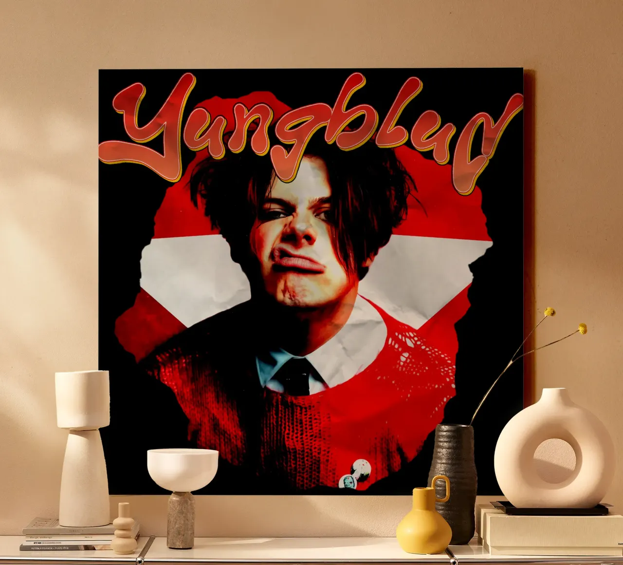 Yungblud Steenban canvas met Baklijst van eliouxence