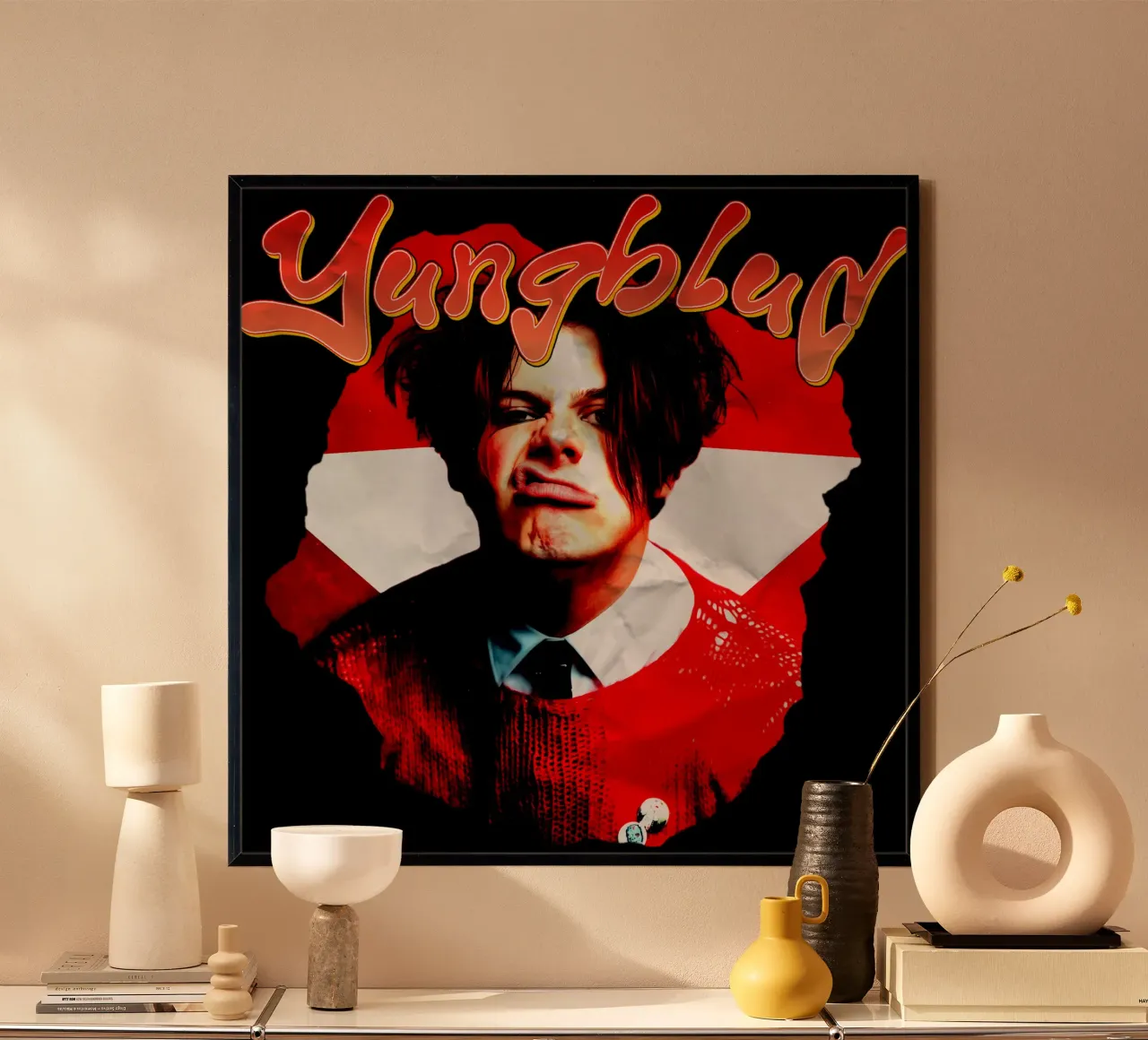 Yungblud Rock Ban poster con telaio in legno da eliouxence
