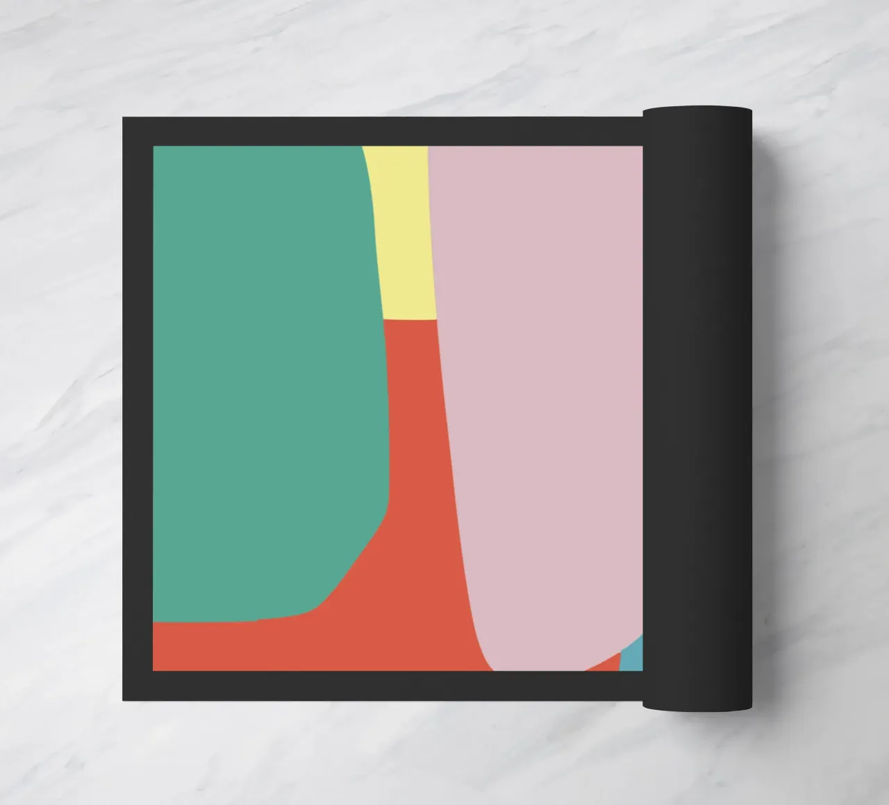 Colored pebble doormat by Little Dean