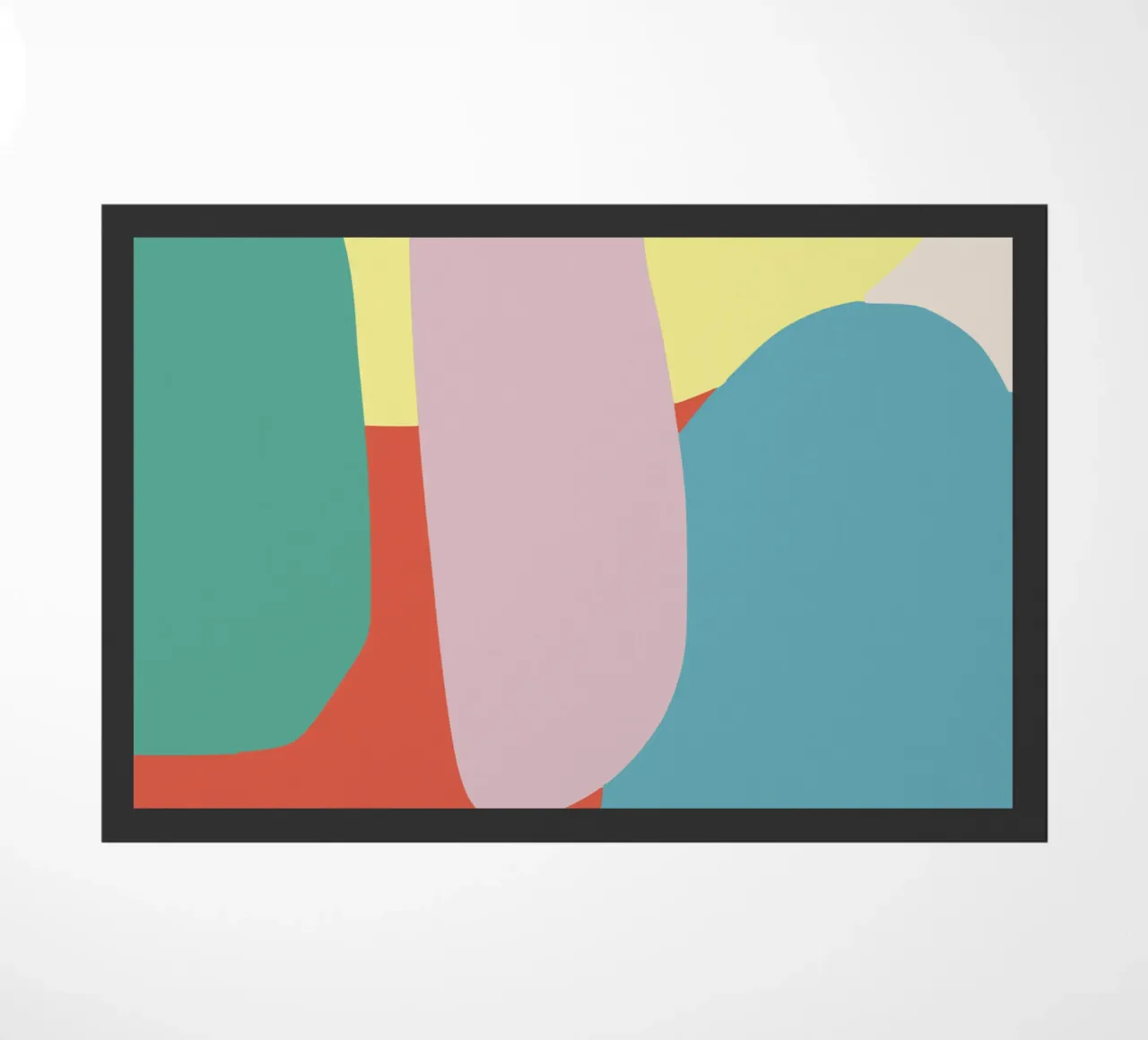 Colored pebble doormat by Little Dean