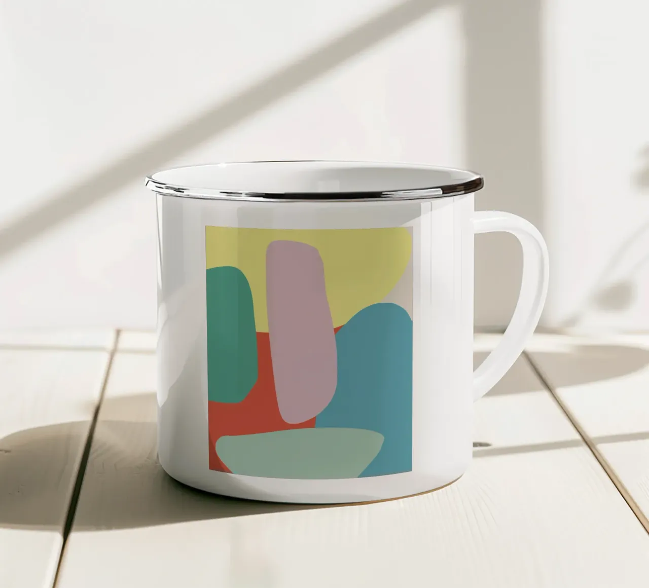 Ciottolo colorato tazza in smalto da Little Dean