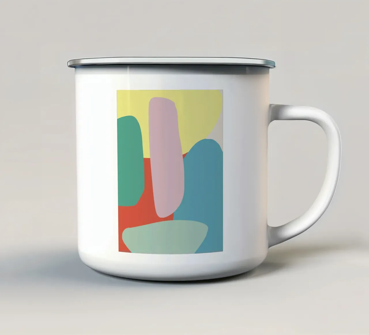 Ciottolo colorato tazza in smalto da Little Dean