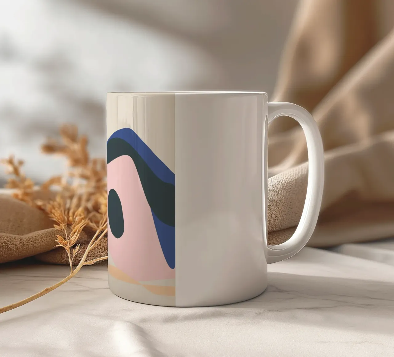 Paesaggio liquido 04 tazza in ceramica da Little Dean