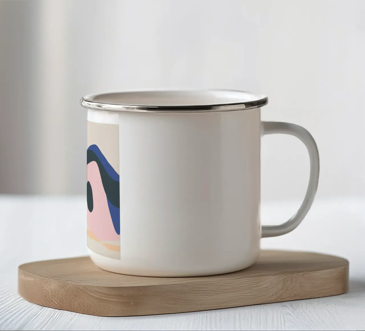 Paesaggio liquido 04 tazza in smalto da Little Dean