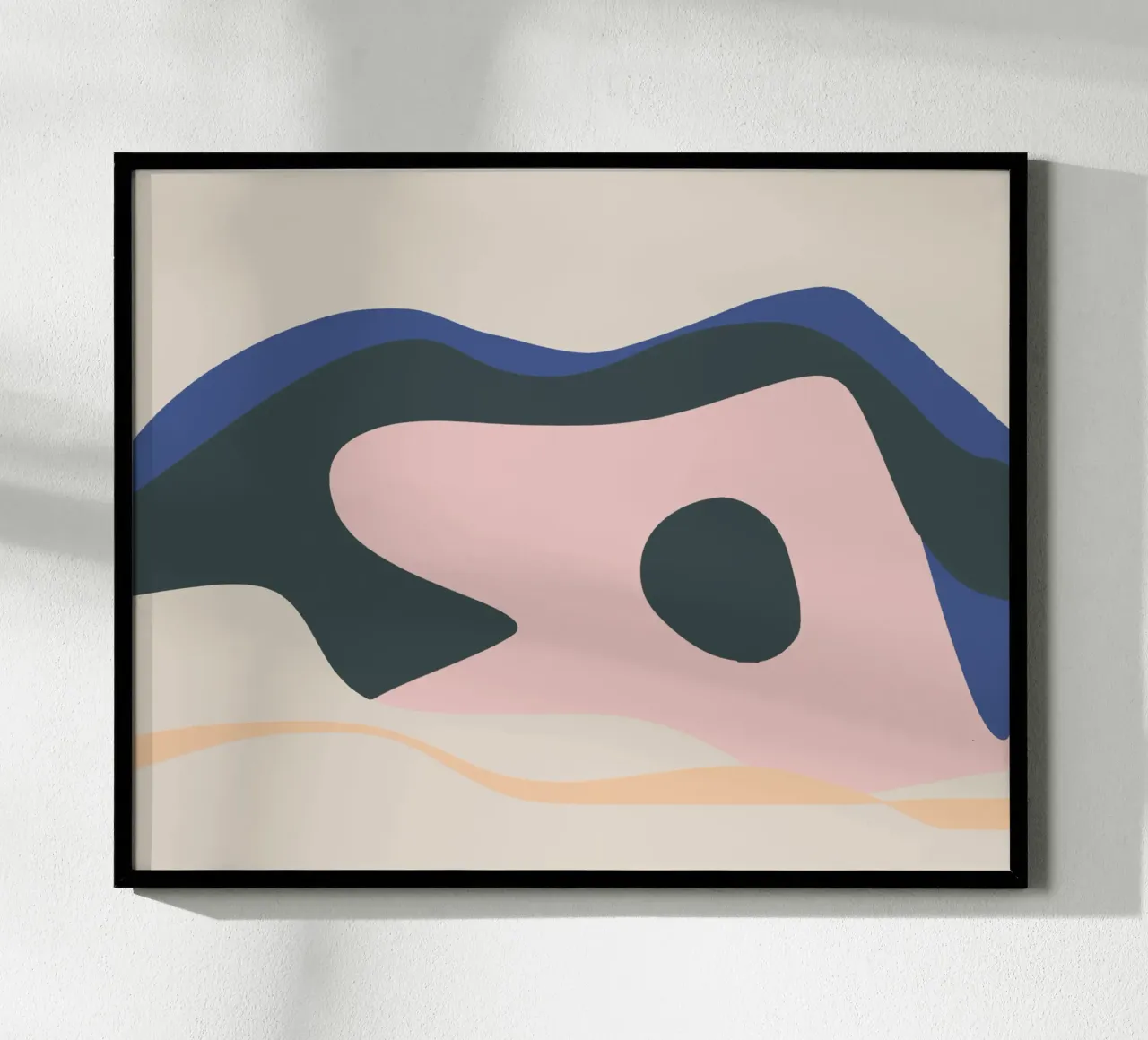 Paesaggio liquido 04 poster con telaio in legno da Little Dean