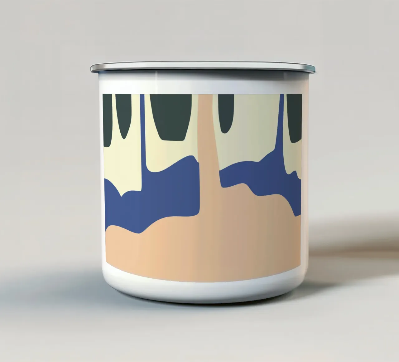Paesaggio liquido 05 tazza in smalto da Little Dean