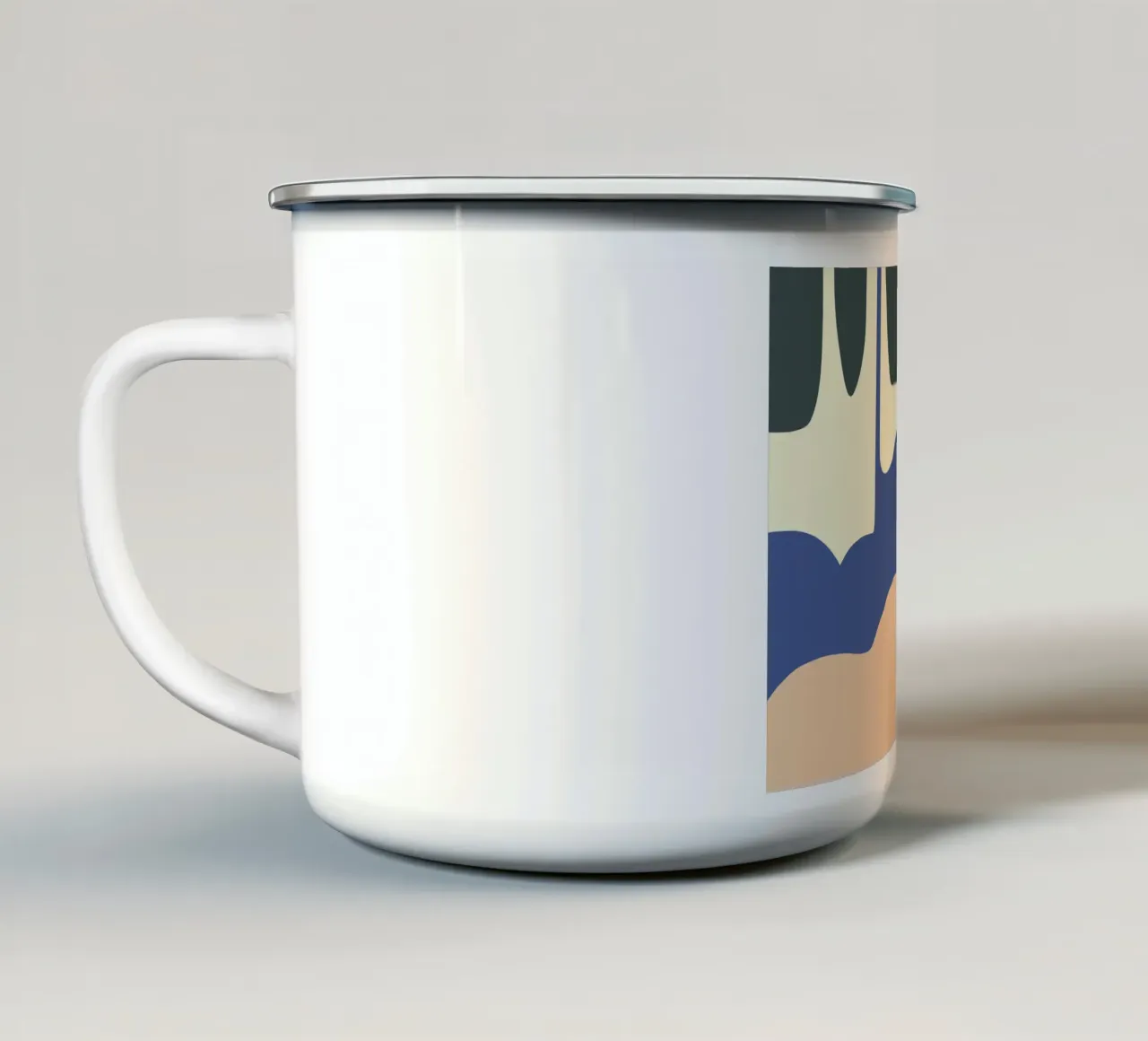 Paesaggio liquido 05 tazza in smalto da Little Dean