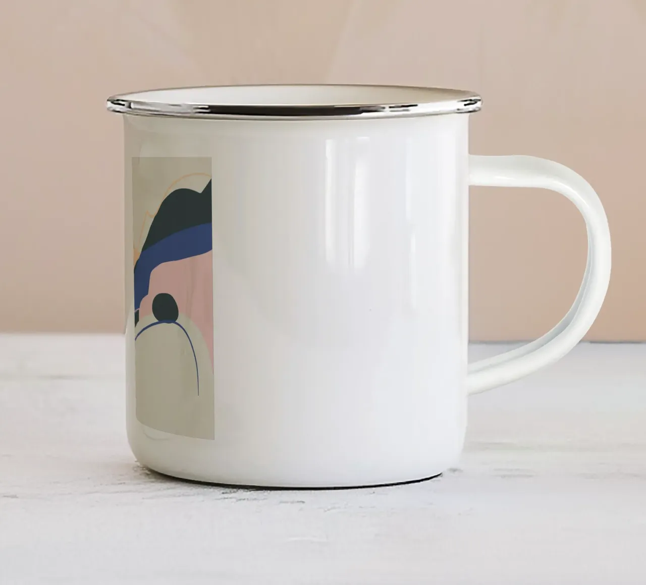 Paesaggio liquido 06 tazza in smalto da Little Dean