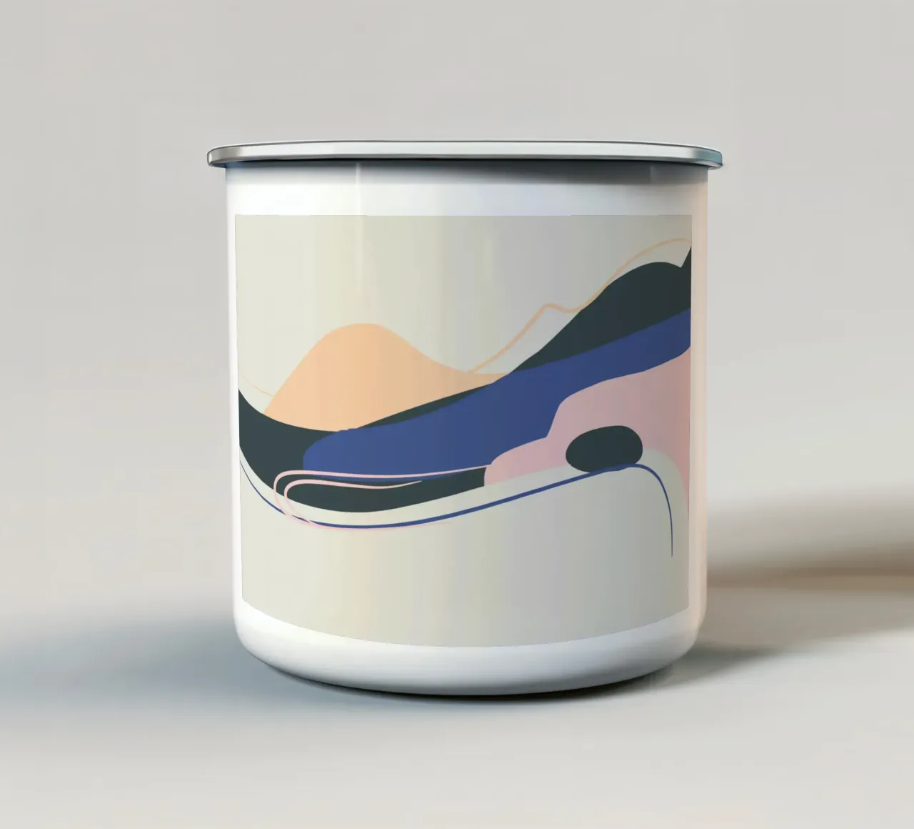 Paesaggio liquido 06 tazza in smalto da Little Dean