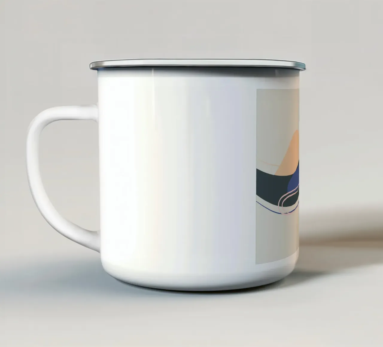 Paesaggio liquido 06 tazza in smalto da Little Dean