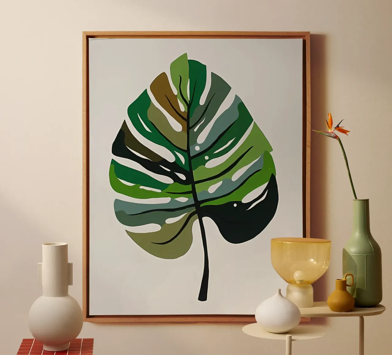 Bloemsierkunst canvas met Baklijst van Jose