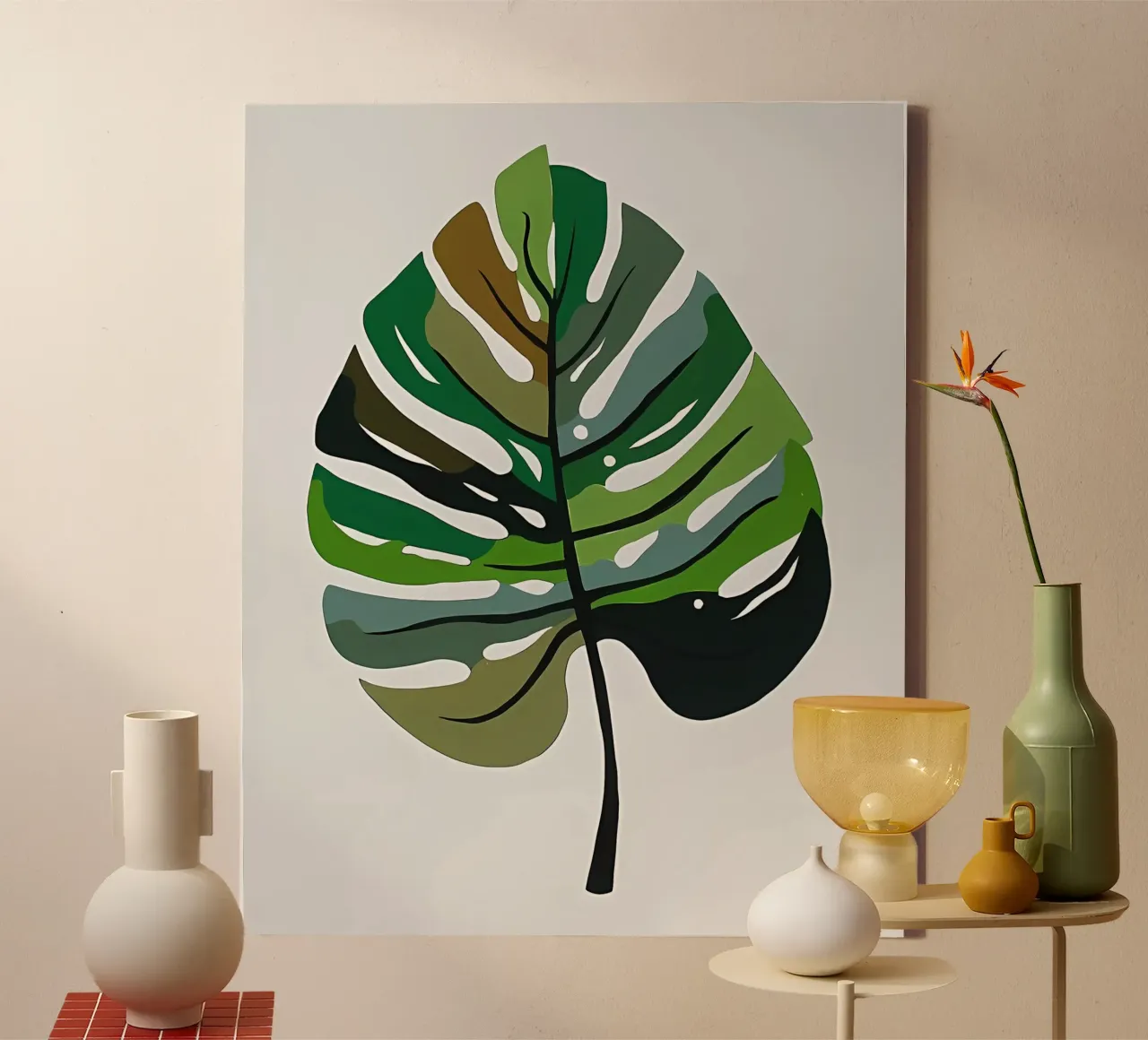 Bloemsierkunst canvas met Baklijst van Jose