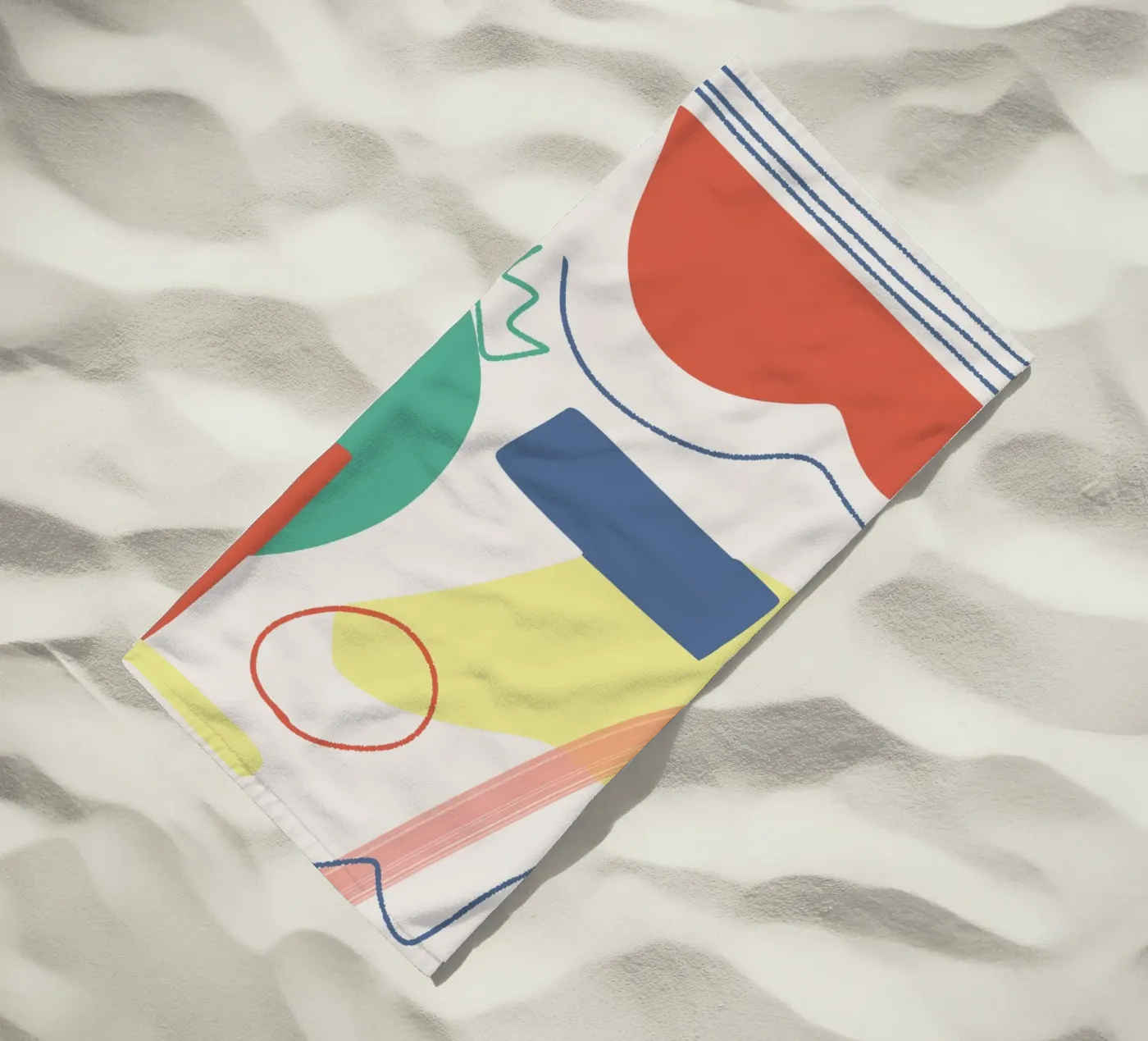 Uitgesneden compositie strandhanddoek van Little Dean